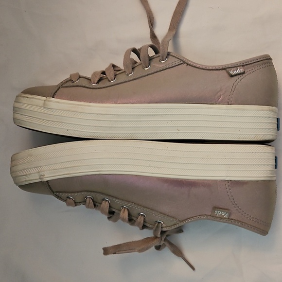 Keds Triple Kick Neon Metallic Lace Up Platform Sneaker SZ 7.5US - Picture 8 of 9